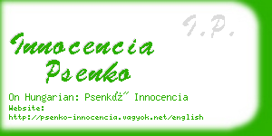 innocencia psenko business card